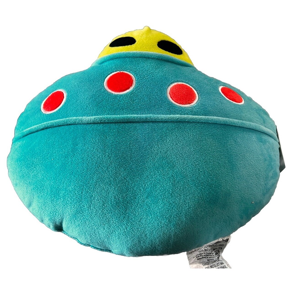 UFO Alien Pillow 2024 Halloween Plush‎ Alien Flying Saucer Target Bullseye Aqua